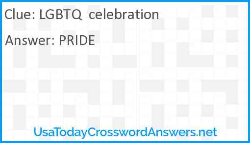 LGBTQ  celebration Answer