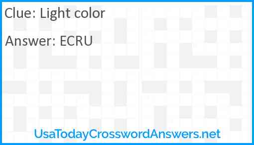 Light color Answer