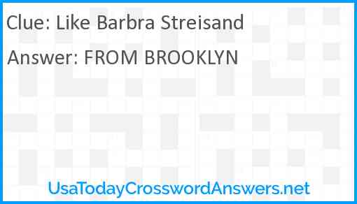 Like Barbra Streisand Answer