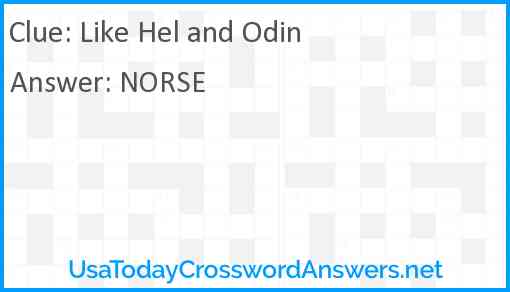 Like Hel and Odin Answer