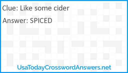 Like some cider Answer