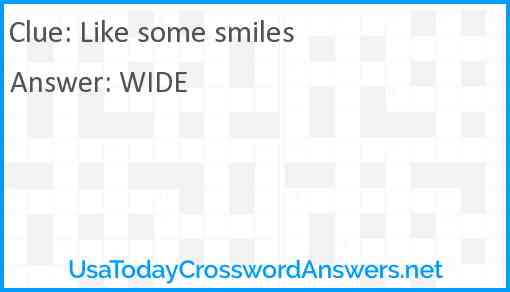Like some smiles Answer
