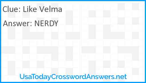 Like Velma Answer