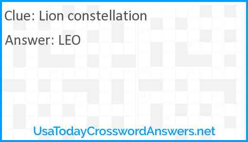 Lion constellation Answer