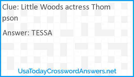 Little Woods actress Thompson Answer