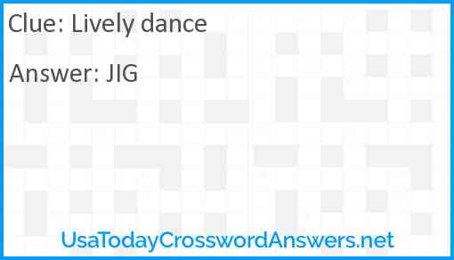 Lively dance Answer