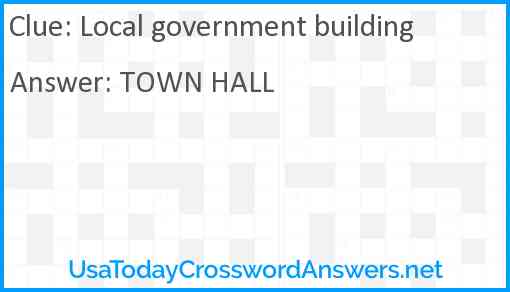 Local government building Answer