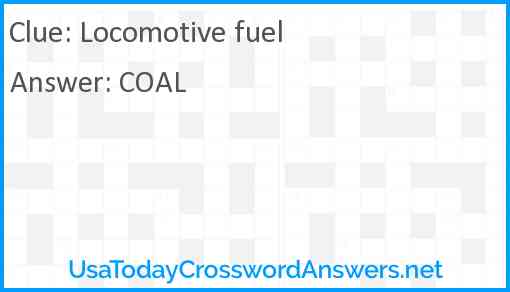 Locomotive fuel Answer