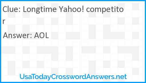Longtime Yahoo! competitor Answer
