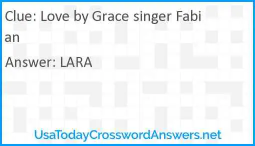 Love by Grace singer Fabian Answer