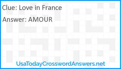 Love in France Answer