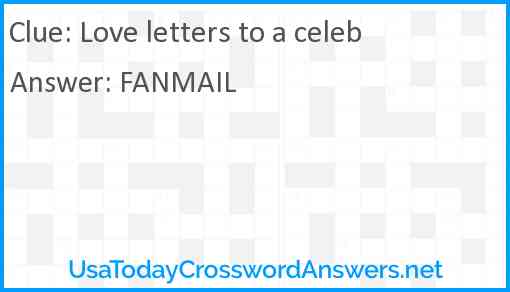 Love letters to a celeb Answer