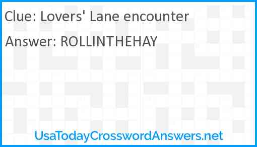 Lovers' Lane encounter Answer