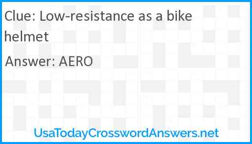 Low-resistance as a bike helmet Answer