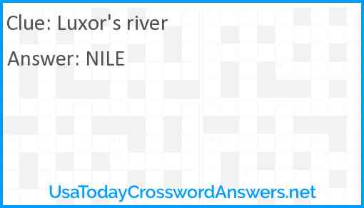 Luxor's river Answer