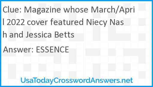 Magazine whose March/April 2022 cover featured Niecy Nash and Jessica Betts Answer