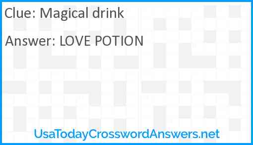 Magical drink Answer