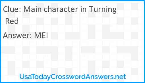 Main character in Turning Red Answer