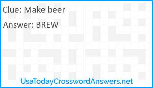 Make beer Answer