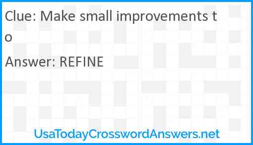 Make small improvements to Answer