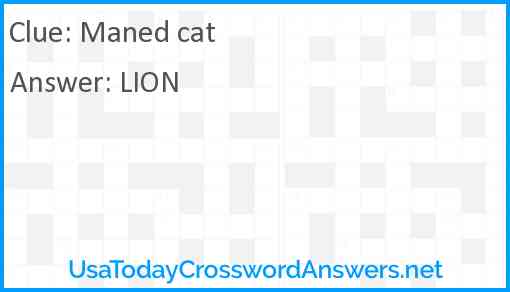 Maned cat Answer