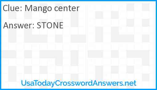 Mango center Answer