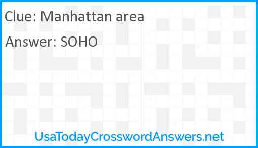 Manhattan area Answer