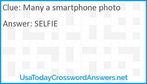 Many a smartphone photo Answer