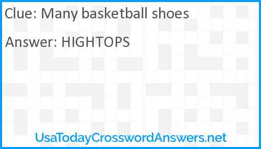 Many basketball shoes Answer