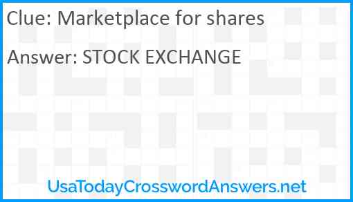 Marketplace for shares Answer