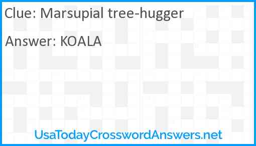 Marsupial tree-hugger Answer