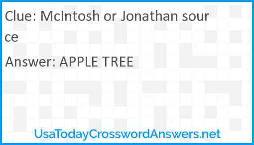 McIntosh or Jonathan source Answer