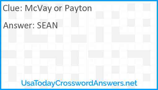 McVay or Payton Answer