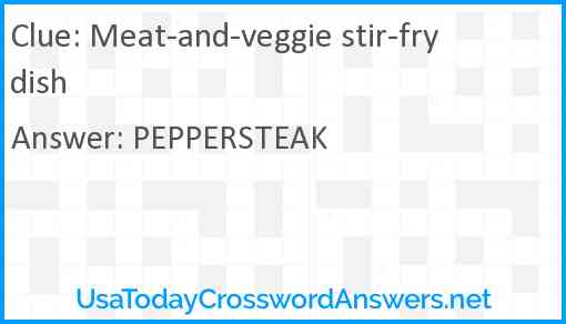 Meat-and-veggie stir-fry dish Answer
