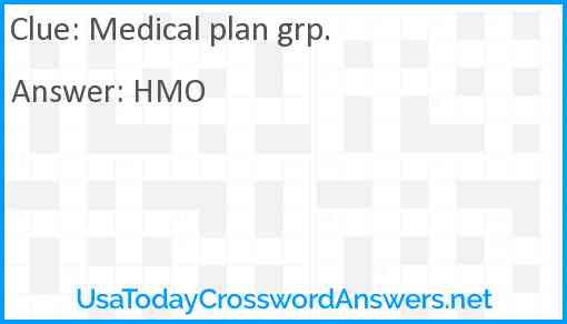 Medical plan grp. Answer