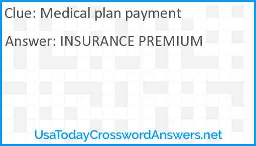 Medical plan payment Answer