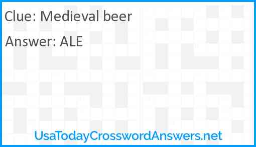 Medieval beer Answer