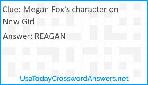 Megan Fox's character on New Girl Answer