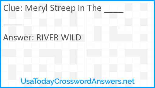Meryl Streep in The ____ ____ Answer