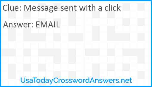 Message sent with a click Answer