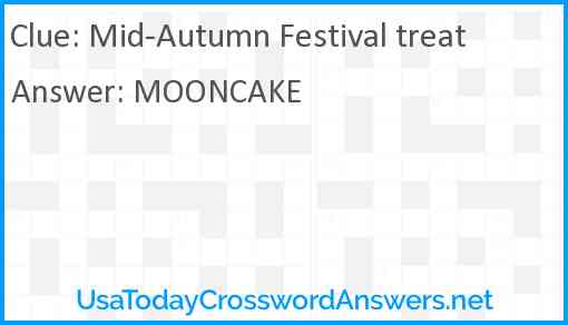 Mid-Autumn Festival treat Answer