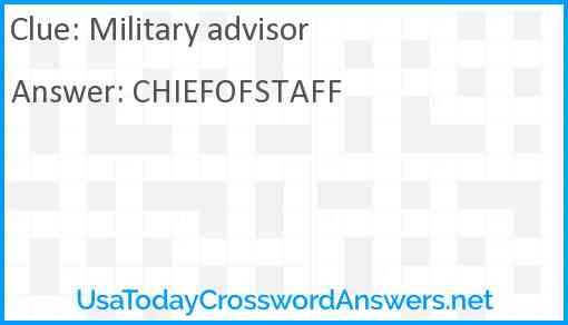 Military advisor Answer