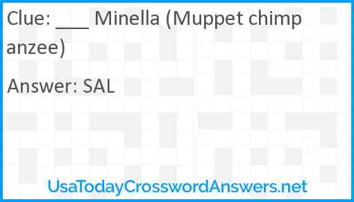 ___ Minella (Muppet chimpanzee) Answer