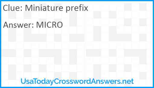 Miniature prefix Answer