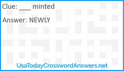 ___ minted Answer