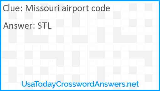 Missouri airport code Answer