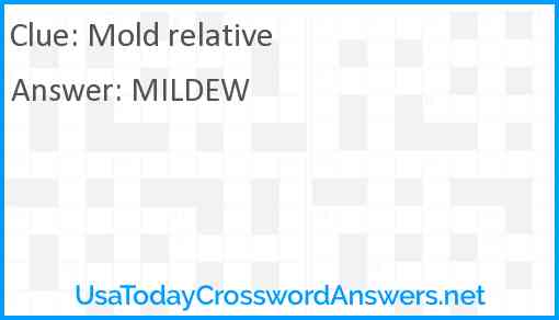 Mold relative Answer