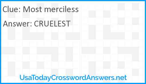 Most merciless Answer