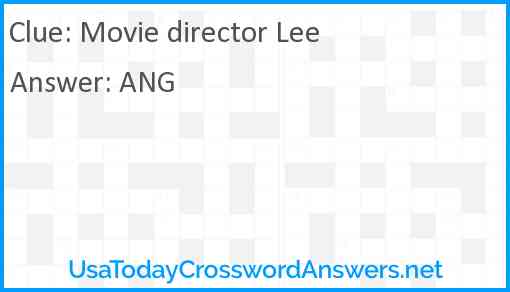 Movie director ___ Lee Answer