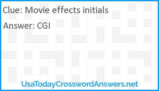 Movie effects initials Answer